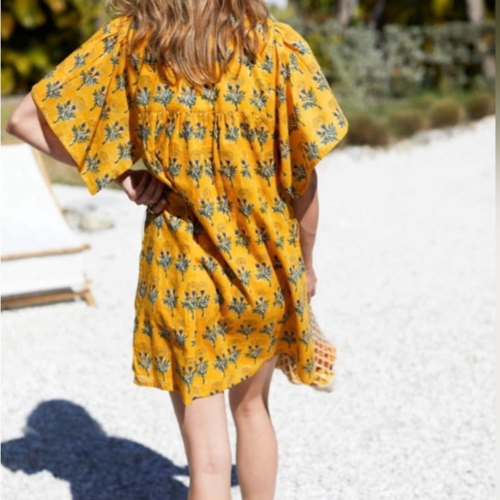 Emerson Fry India Collection Cornflower Yellow Short Dress - Picture 2 of 5